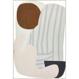 rugs modern Gri Şekilli Desenli Dokuma Taban Halı ve Yıkanabilir Halı miravip10109, 140 x 200