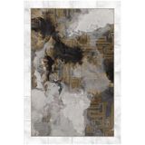 rugs modern Gri Temalı Duman ve Karma Geometrik Şekil Desenli Modern Dekoratif Halı 5198, mira5198-140x200