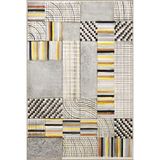 rugs modern Gri Temalı Şerit Desenli Kreatif Modern Dekoratif Halı 1986, 140 x 200