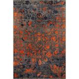 rugs modern Gri Turuncu Temalı Geleneksel Motif Desenli Vintage Dekoratif Halı 4875, 75 x 200