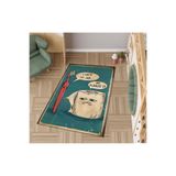 Rugs Modern Halı Alya Koleksiyonu Diş Fırçası ve Yazı Detaylı Dokuma Taban Dekoratif Halı alya92