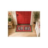 Rugs Modern Halı Aura Serisi – Oh Hi! Yazılı Retro Desenli Kırmızı Yeşil Damalı Dokuma Taban Dekoratif Halı aura8