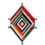 Rugs Modern Halı Bliss Etnik Desenli Geometrik Tasarım Püsküllü Dokuma Taban Dekoratif Yuvarlak Halı 940