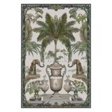 Rugs Modern Halı Bliss Palmiye ve Filler Vintage Botanik Dokuma Taban Dekoratif Salon Halısı 905