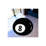 Rugs Modern Halı Buse Koleksiyonu Siyah Sekiz Bilardo Topu Yuvarlak Dokuma Taban Halı buse47