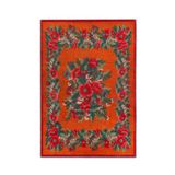 Rugs Modern Halı Mira 1215 Karabağ Kırmızı Gelincik Temalı Baskılı Dokuma Taban Halı