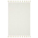 Rugs Modern Halı Moroccan 9009 Ekru Hasır Görünüm Ekru Püsküllü Modern Kilim