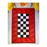 Rugs Modern Halı Mosso Retro Kareli Kırmızı Dalgalı Desen Dokuma Taban Modern Dekoratif Halı Mosso131