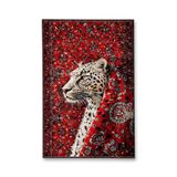 Rugs Modern Halı MOSSO Yeşil Tema Çiçek ve Çita Figür Desenli Dokuma Taban Modern Dekoratif Halı mosso3240