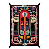 Rugs Modern Halı Nora Art Çok Renkli Soyut Desenli Püsküllü Dokuma Taban Halı noraart47