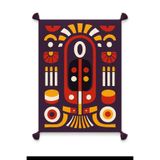 Rugs Modern Halı Nora Art Mor Temalı Soyut Desenli Püsküllü Dokuma Taban Halı noraart47mor