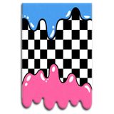 Rugs Modern Halı SDT Pop-Art Damalı Siyah & Pembe Satranç Dokuma Taban Dekoratif Halı sdt689