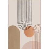 rugs modern Hira Hasır Tonlarda Desenli Dokuma Taban ve Yıkanabilir Halı miravip9376, 120 x 200