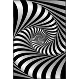 rugs modern İç İçe Sonsuz Zebra Desenli Dekoratif ve Yıkanabilir Halı miravip9266, 140 x 200