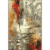 rugs modern İşlemeli Resimli Desenli Dokuma Taban Yıkanabilir Halı miravip9176, 140 x 200
