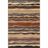 rugs modern Jüpiter Temalı Dalgalı Desenli Dokuma Taban ve Yıkanabilir Halı miravip9368, 140 x 200