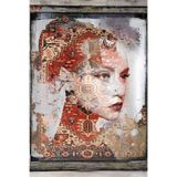 rugs modern Kadın Yüzü Portre Desenli Soyut Modern Dekoratif Halı 1675, 80 x 200
