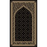 rugs modern Kahverengi Çiçek Ve Geometrik Desenli Seccade 70x120