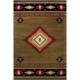 rugs modern Kahverengi Temalı Hasır Tasarım Geometrik Desenli Vintage Dekoratif Halı 3407, 100 x 200