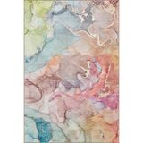 rugs modern Kahverengi Yaprak Desenli Dekoratif Yıkanabilir Halı miravip8425, 140 x 200
