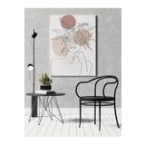 rugs modern Kanvas Tablo Bej Tema Soyut Kadın Portre Desen, 60 x 90