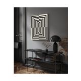 rugs modern Kanvas Tablo Çizgili Modern Siyah Beyaz 989, 50 x 70