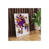 rugs modern Kanvas Tablo Çok Renkli Soyut Ve Kelebek Temalı 51, 70 x 100