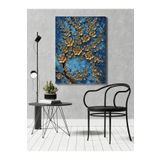 rugs modern Kanvas Tablo Deniz Mavisi Temalı Ağaç Çiçek Yapraklı Modern Tablo, 70 x 100