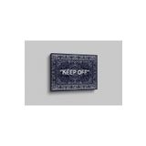 rugs modern Kanvas Tablo Keep Off Yazılı Lacivert Klasik Modern 177, 70 x 100