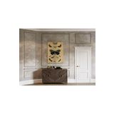 rugs modern Kanvas Tablo Kelebek Temalı Siyah Bej, 50 x 70