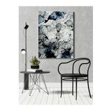 rugs modern Kanvas Tablo Patlak Sulu Boya Siyah Tonlarda Desenli Modern Tablo, 60 x 90