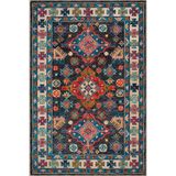 rugs modern Kapalı Mavi Renkli ve Geometrik Desenli Desenli Dekoratif Halı 4111, 140 x 200