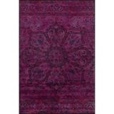 rugs modern Kapalı Renkte Mor Renkli Desenli Dokuma Taban Halı ve Yıkanabilir Halı aloha181, 100 x 300