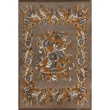 rugs modern Karabağ Kahverengi Turuncu Çiçek Desenli Dekoratif Dokuma Taban Halı Mira 1268, 80 x 200