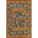 rugs modern Karabağ Taba Yeşil Çiçek Desenli Dekoratif Dokuma Taban Halı Mira 1269, 150 x 300