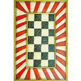 rugs modern Kareli Gökkuşağı Temalı Dokuma Taban ve Yıkanabilir Halı MYTH1, 100 x 300
