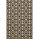 rugs modern Karışık Renk Tonlarında Küp Desenli Dekoratif Halı 4197, 100 x 100