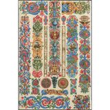 rugs modern Karışık Renkl Vazo Desenli Dokuma Taban Halı 4417, 140 x 200