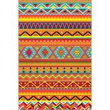 rugs modern Karışık Renkli Geometrik Üçgen Kareli Dekoratif Halı 4370, 75 x 240