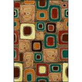 rugs modern Karışık Renkli Kareli Geometrik Desenli Modern Dekoratif Halı 4448, 100 x 100