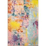 rugs modern Karışık Renkli ve Pastel Boya Desenli Modern Dekoratif Halı 3670, 75 x 300