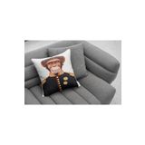 rugs modern Kırlent 157 General Kıyafetli Maymun Hayvan Temalı Pillow08, 60 x 60