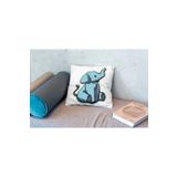 rugs modern Kırlent 868 Fil Figürlü Mavi Pillow11, 60 x 60