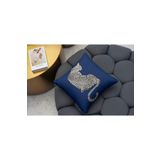 rugs modern Kırlent 996 Lacivert Leopar Ja pillow07, 45 x 45