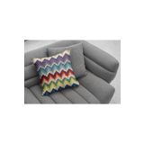 rugs modern Kırlent Kılıfı 1039 Zigzag Temalı Çok Renkli Tasarım, 60 x 60