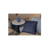 rugs modern Kırlent Kılıfı H Logo Lacivert Geometrik Desenli, 60 x 60