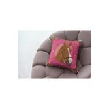 rugs modern Kırlent Pembe Kahve Rengi At Ve Üzengi Temalı Pillow49, 60 x 60