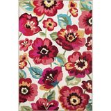 rugs modern Kırmızı Gül Desenli Çok Renkli Modern Dekoratif Halı 1697, 140 x 200