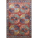 rugs modern Kırmızı Kareli Geleneksel Desenli Dokuma Taban Halı 4054, 120 x 200