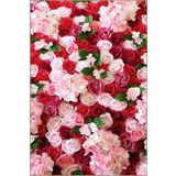 rugs modern Kırmızı Pembe Temalı Çiçek Gül Demet Desenli Kreatif Modern Dekoratif Halı 2339, 140 x 200
